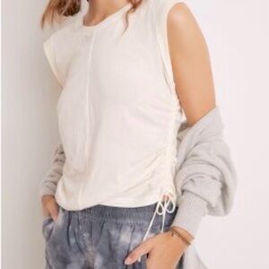 Anthropologie Pilcro desirdre ruched tank EUC size M